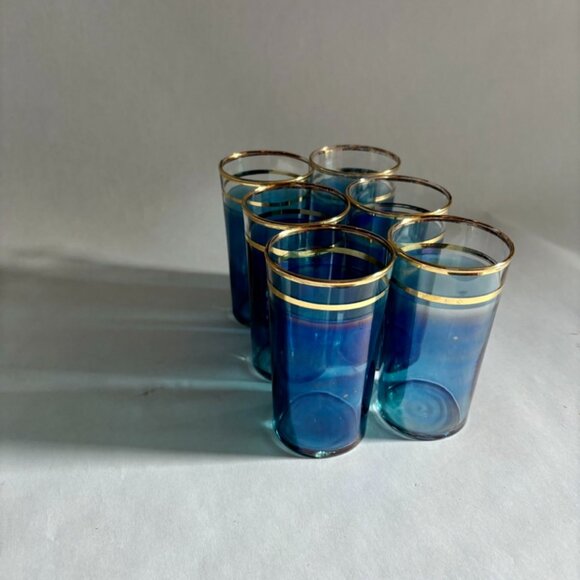 Vintage Iridescent Macbeth Evans Corning Upright Ball Pitcher & Glasses Set - Picture 4 of 14